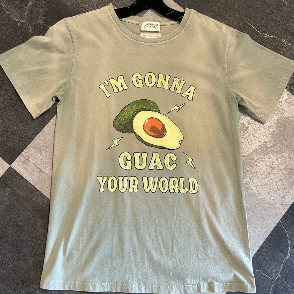 New- Refined Canvas Avocado Graphic T-Shirt - Green
